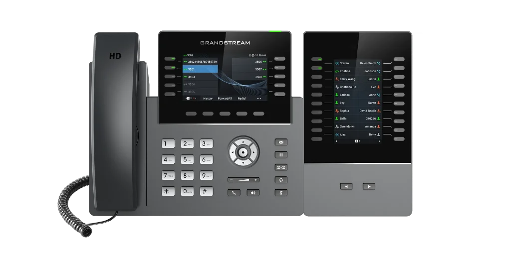 Grandstream GBX20 product as seen from the side.
